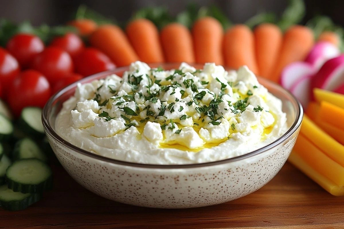 Whipped Feta Dip with Veggies