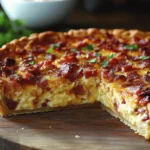 Caramelized Onion and Beef Bacon Quiche