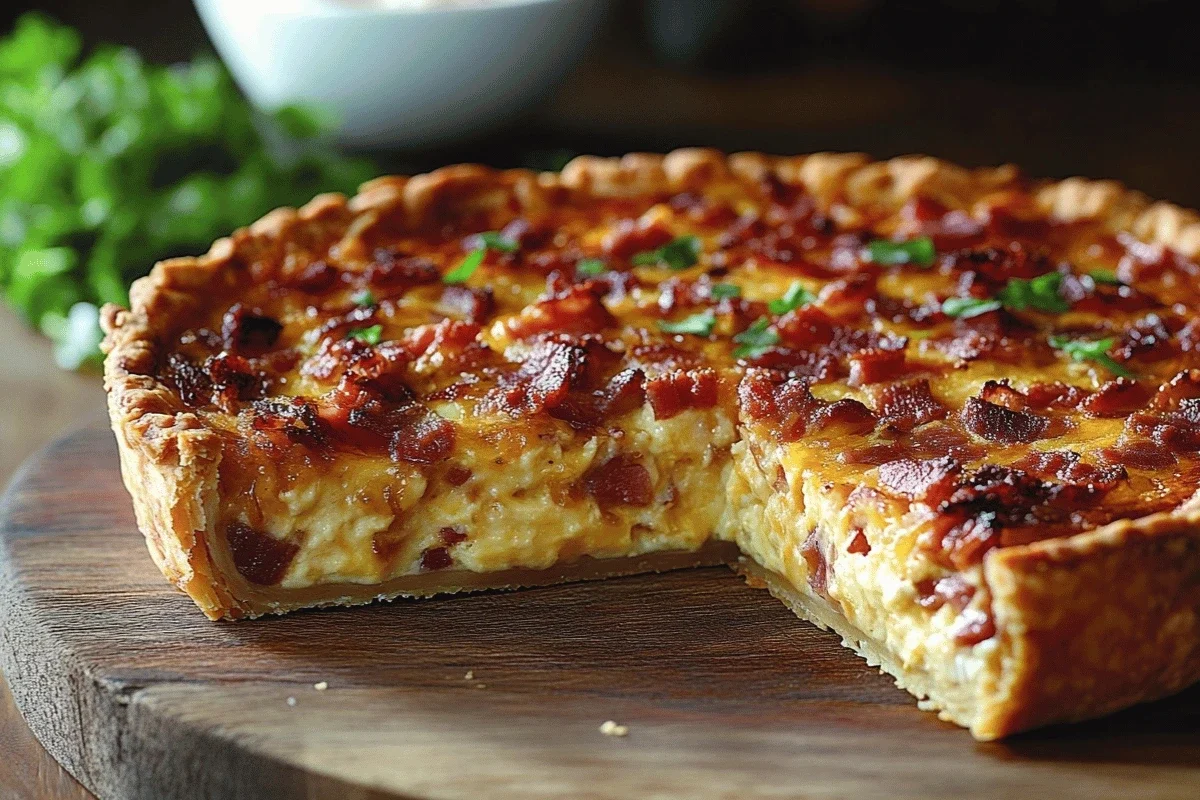 Caramelized Onion and Beef Bacon Quiche