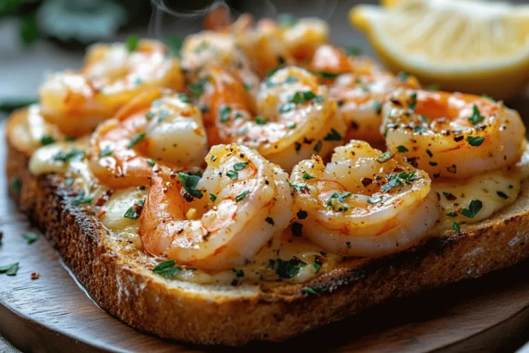 Crispy Air Fryer Garlic Butter Shrimp Toast