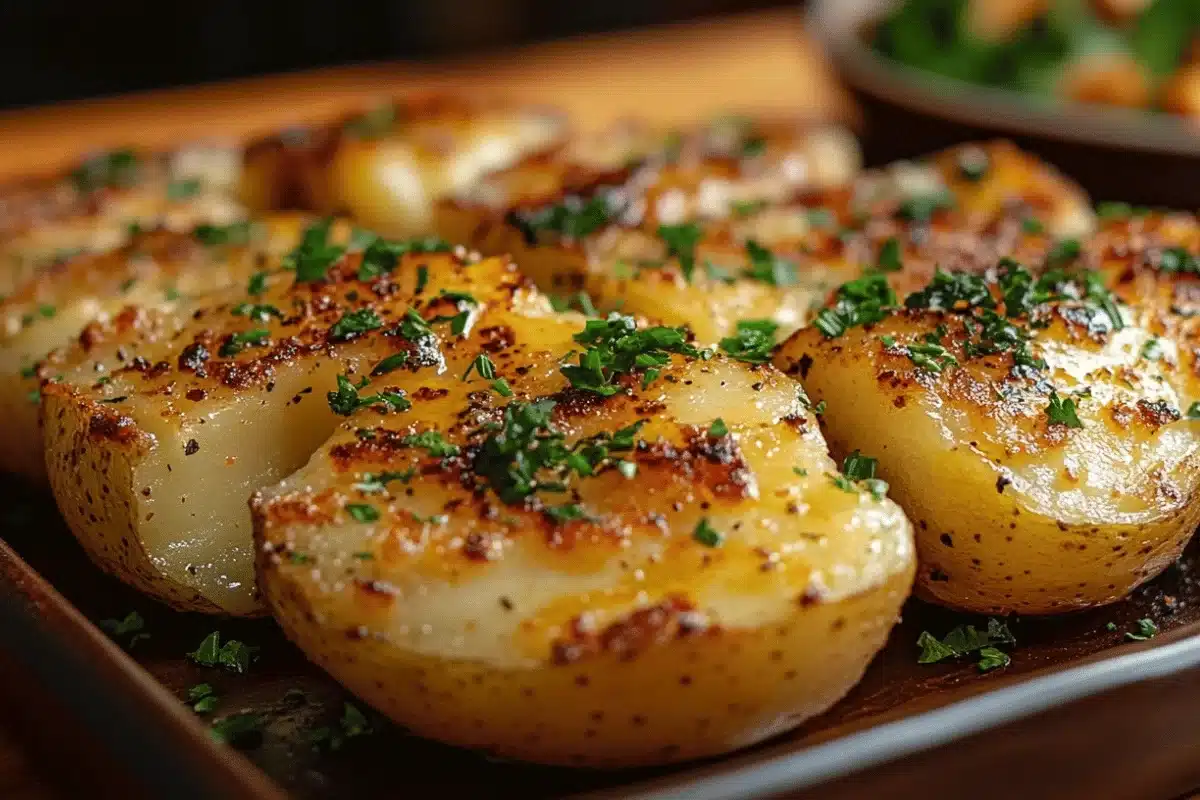 Garlic Butter Smash Potatoes