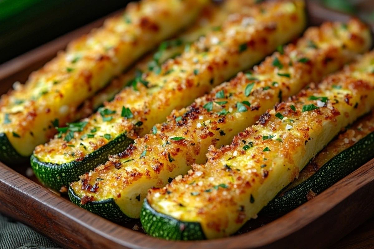 Crispy Garlic Parmesan Zucchini Fries