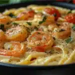 20-Minute Creamy Tuscan Shrimp Pasta is Delicious!