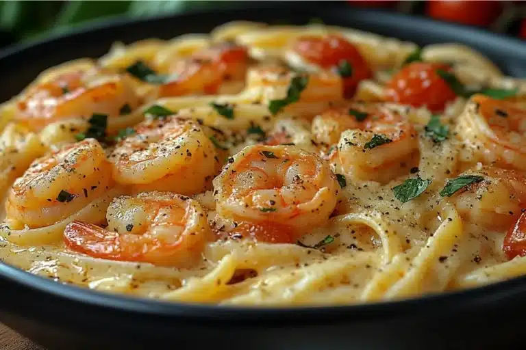 20-Minute Creamy Tuscan Shrimp Pasta is Delicious!