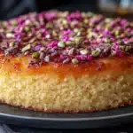 Golden Honey Pistachio Cake