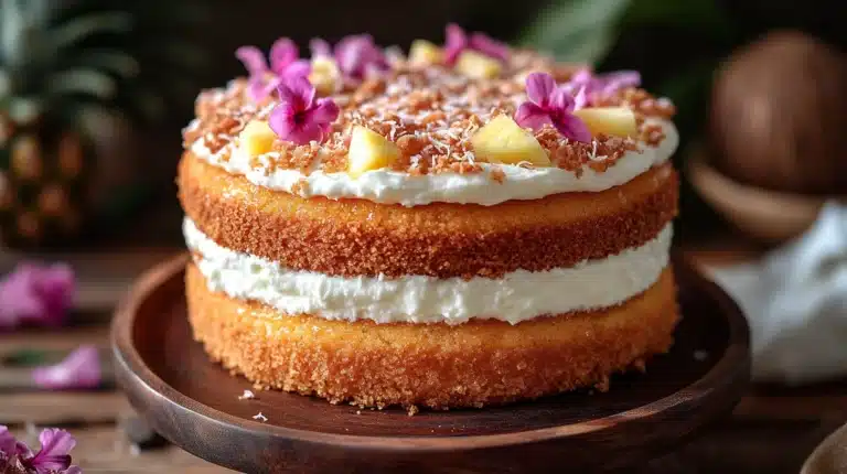 Coconut Cream Tropical Paradise Cake