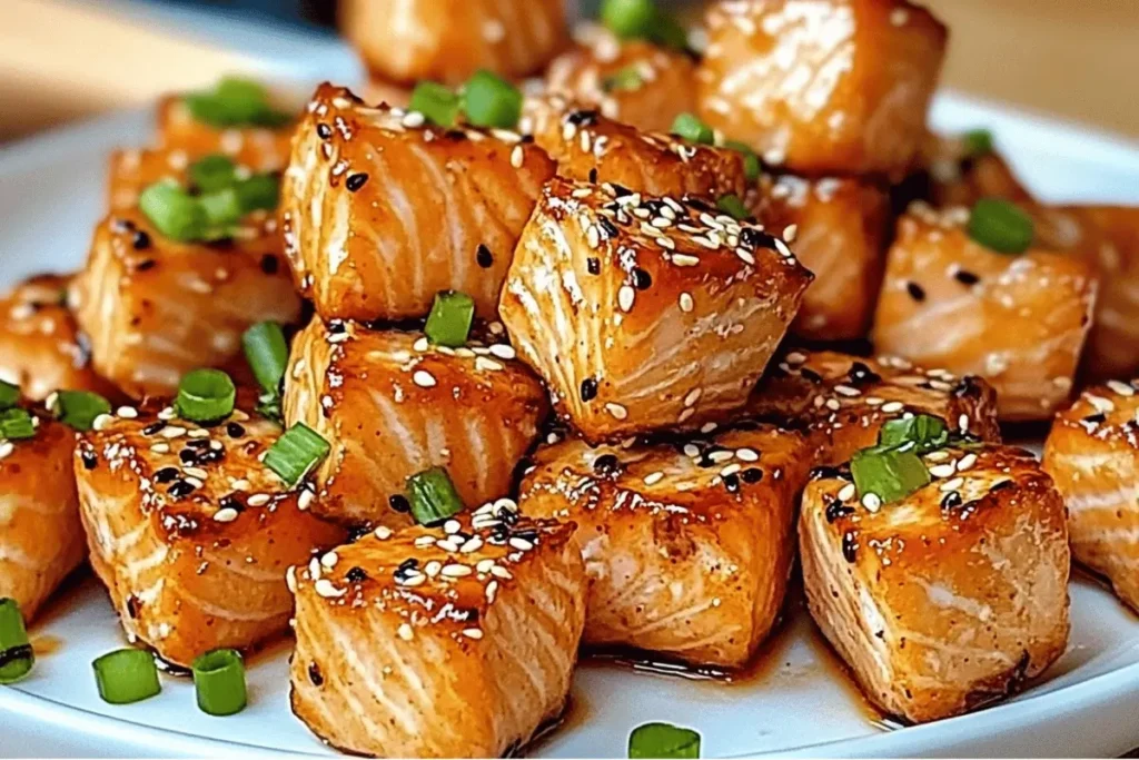 crispy bang bang salmon bites