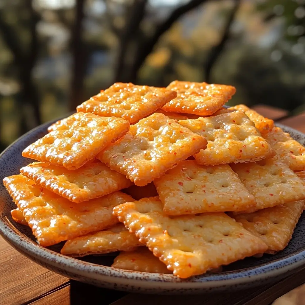 Cheddar Rice Krispie Crackers