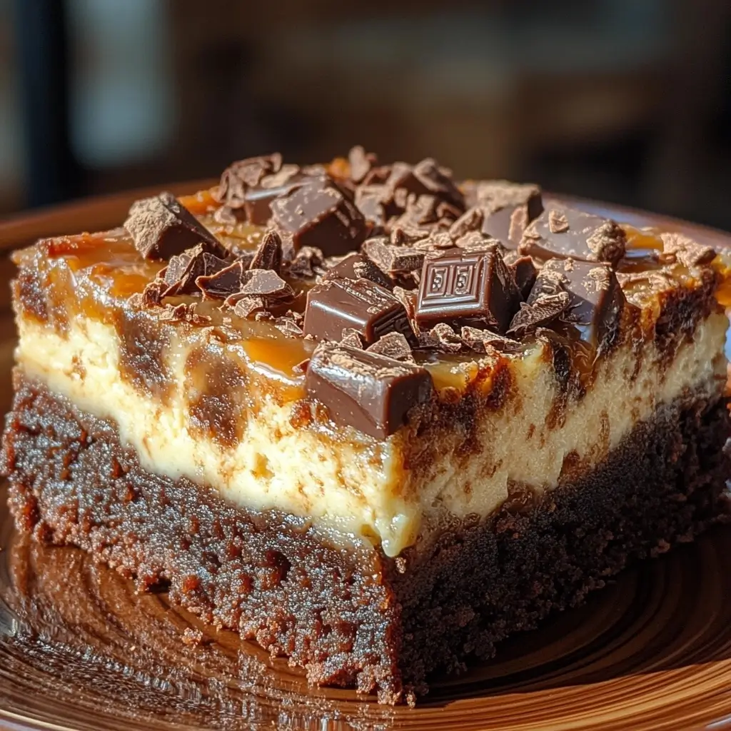 Milky Way Caramel Cheesecake Brownies
