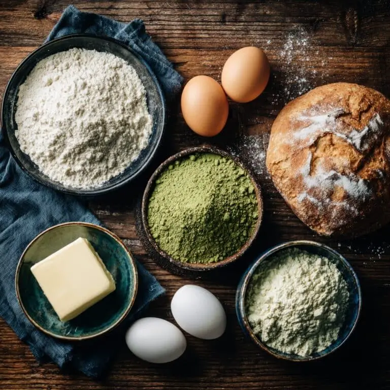 Matcha Pan Ingredients Laid Out