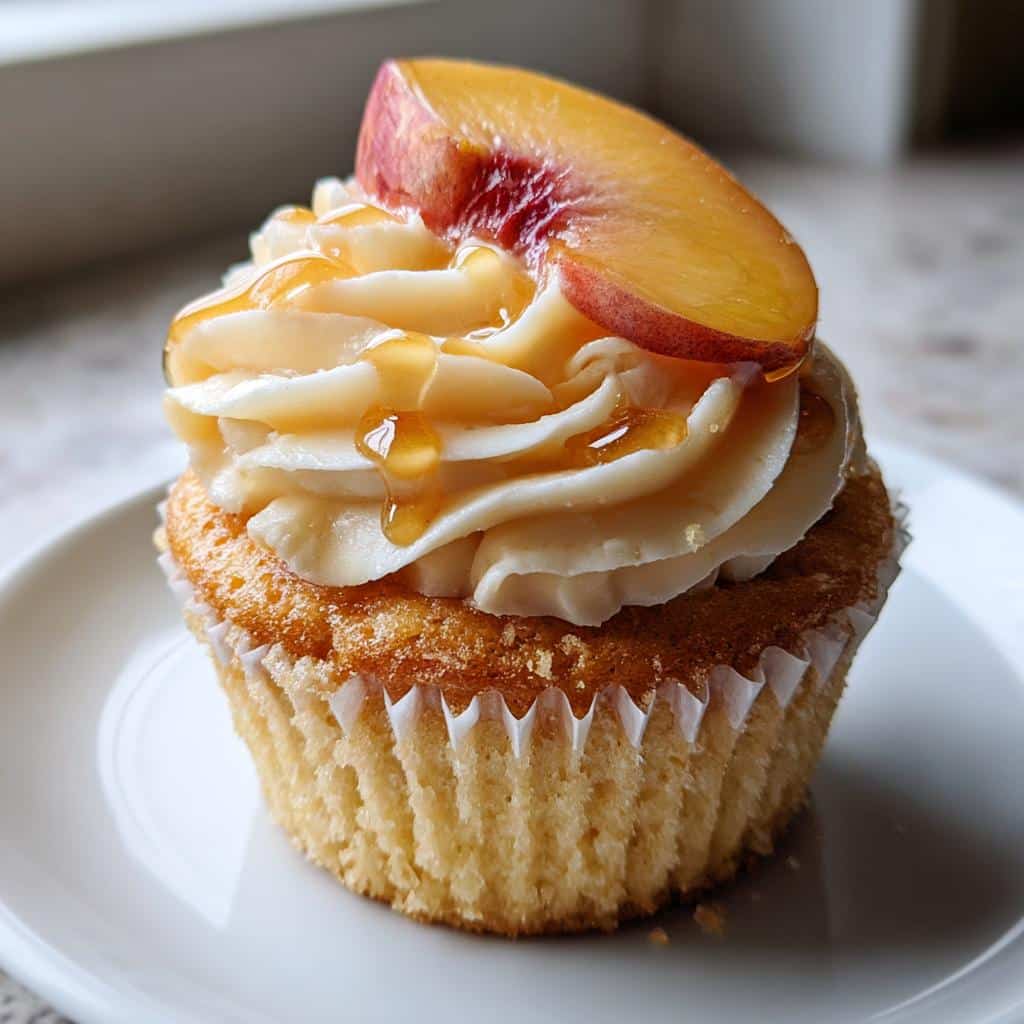 Honey Peach Cream Cheese Cupcakes - detail 1