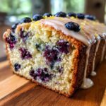 Moist Blueberry Zucchini Bread with a Lemon Glaze