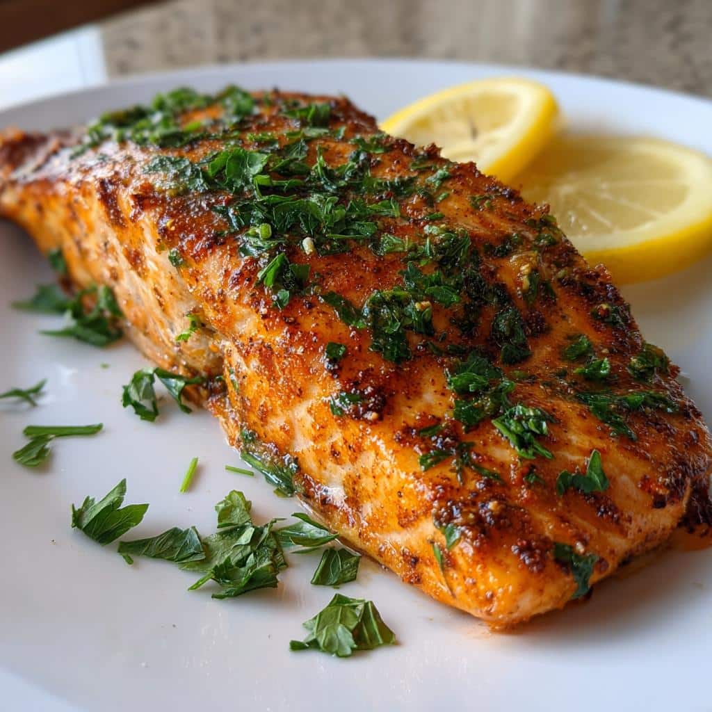 Texas Roadhouse Style Baked Salmon - detail 2