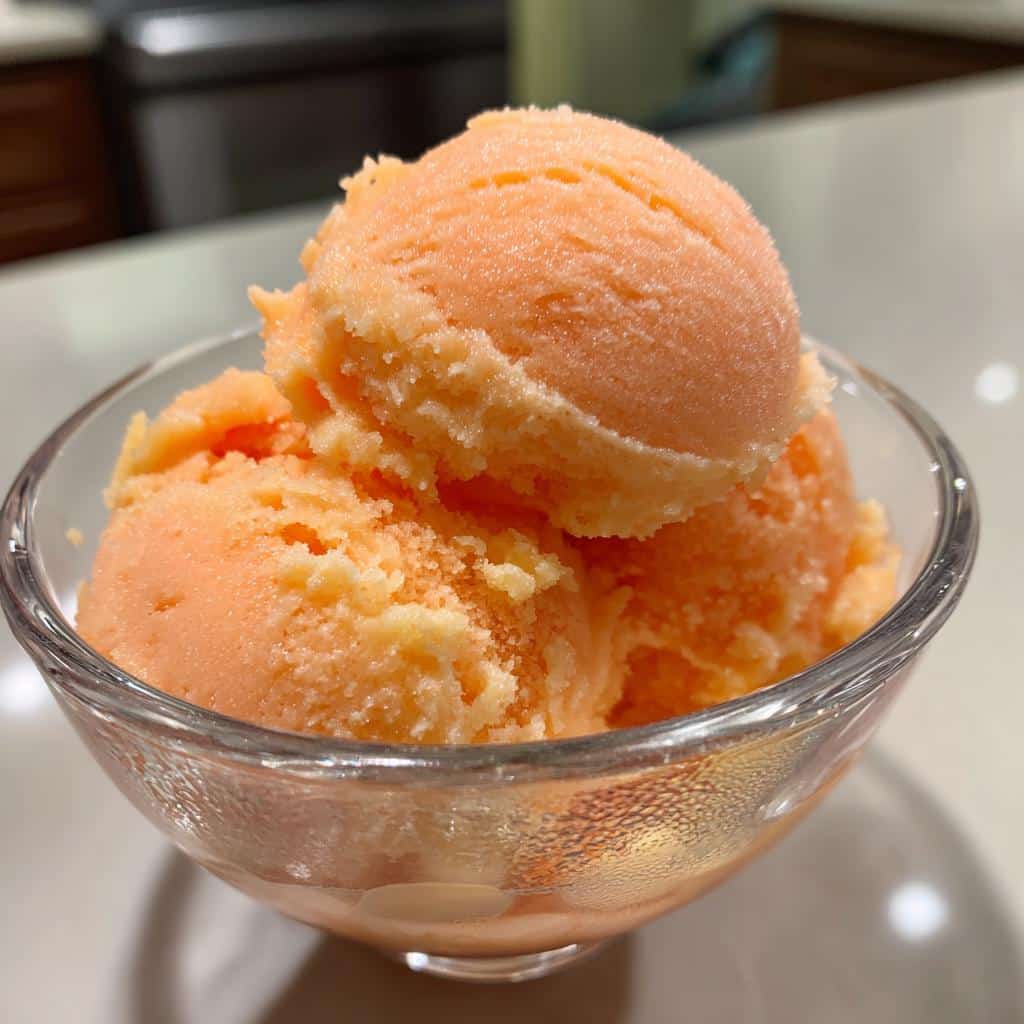 The Best Peach Sorbet Without Ice Cream Maker - detail 1