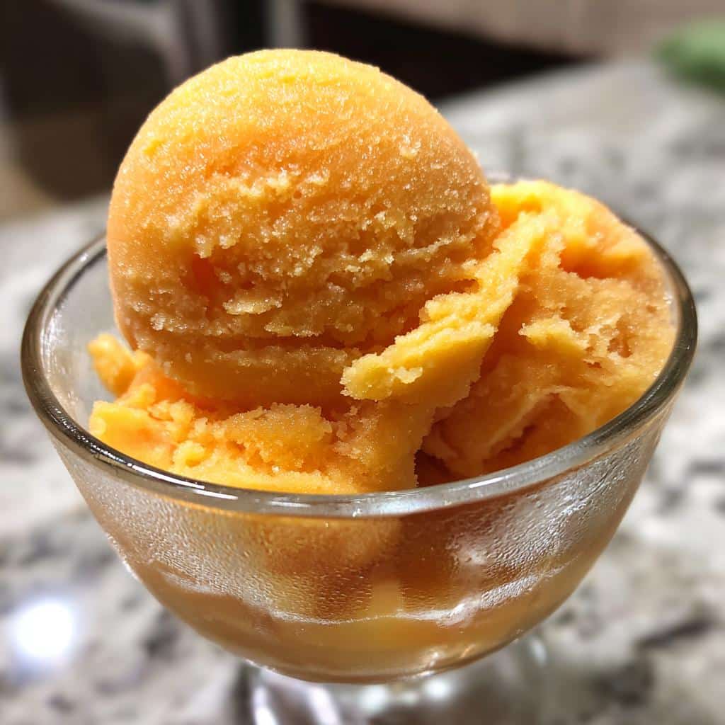 The Best Peach Sorbet Without Ice Cream Maker - detail 3