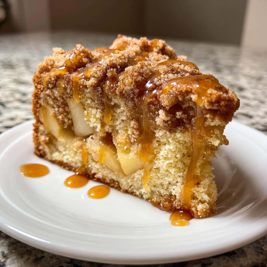 Apple Crumb Cake with Cinnamon Apple Drizzle - detail 1