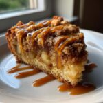 Apple Crumb Cake with Cinnamon Apple Drizzle
