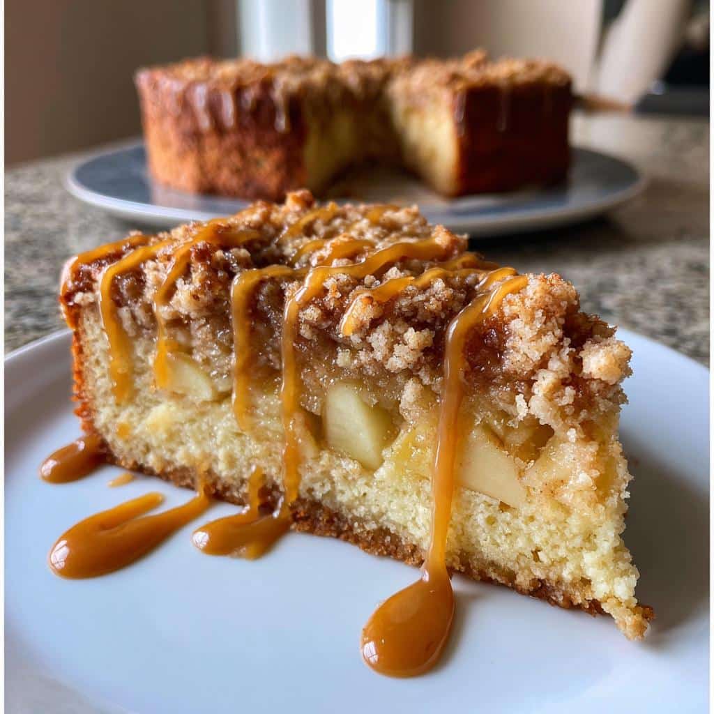 Apple Crumb Cake with Cinnamon Apple Drizzle - detail 2