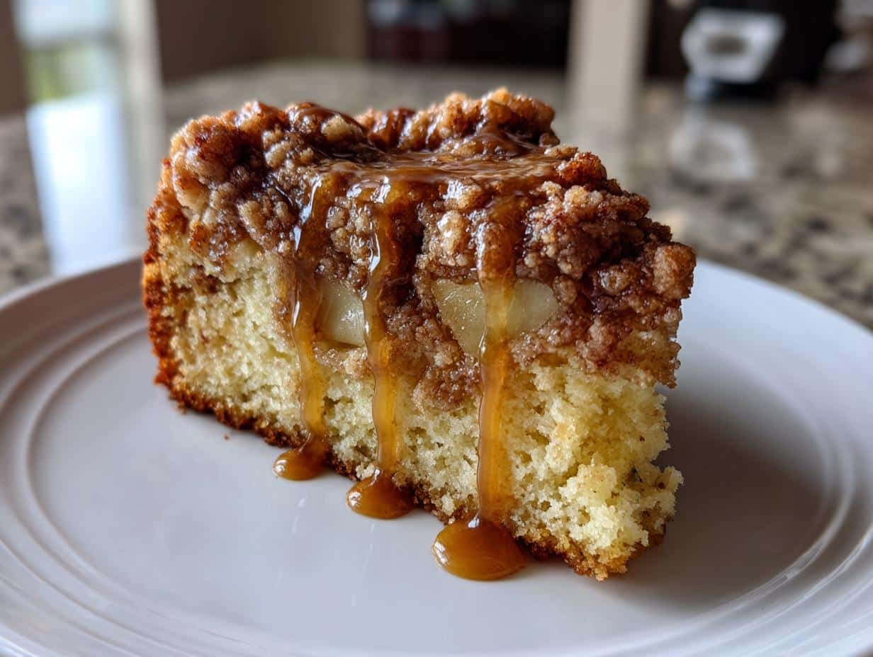 Apple Crumb Cake with Cinnamon Apple Drizzle - detail 3