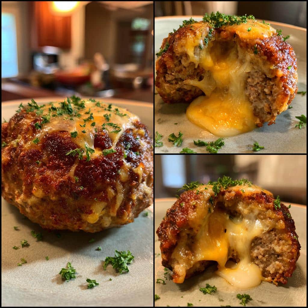 Cheesy Stuffed Meatloaf Bites - detail 2