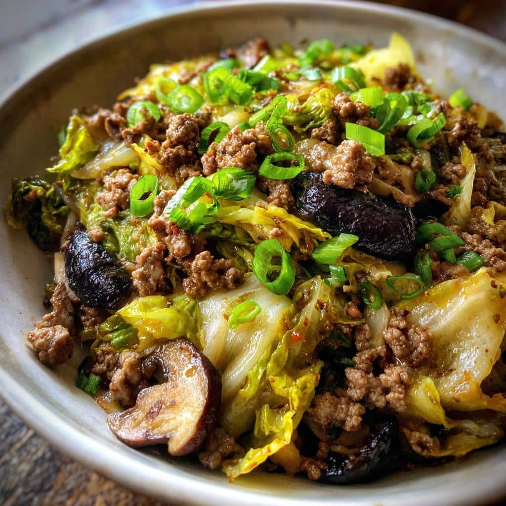 Perfect Chinese Ground Beef Stir-Fry 6 Chinese Ground Beef and Cabbage Stir-Fry - detail 2