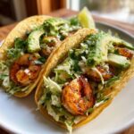 Cilantro Lime Shrimp Tacos with Creamy Slaw