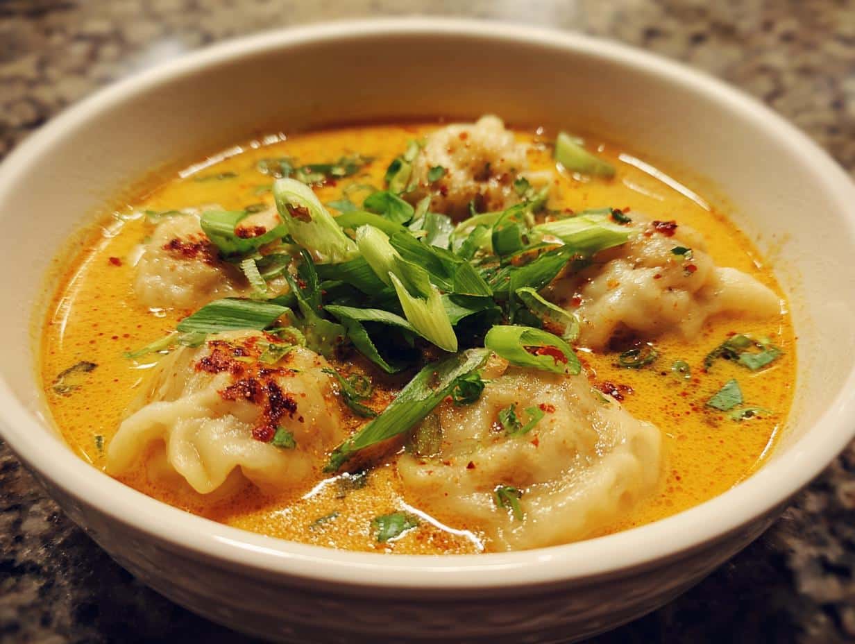 Awesome Coconut Curry Soup with Dumplings