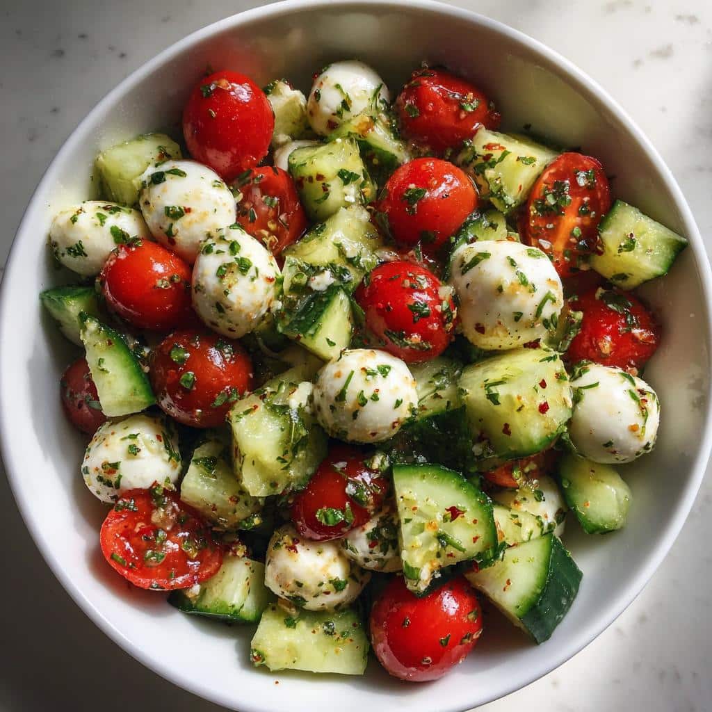Fresh Cucumber Caprese Salad - detail 2