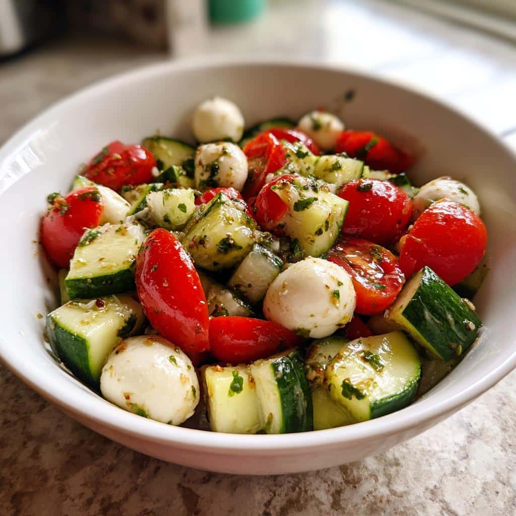 Fresh Cucumber Caprese Salad: 3 Amazing Bites