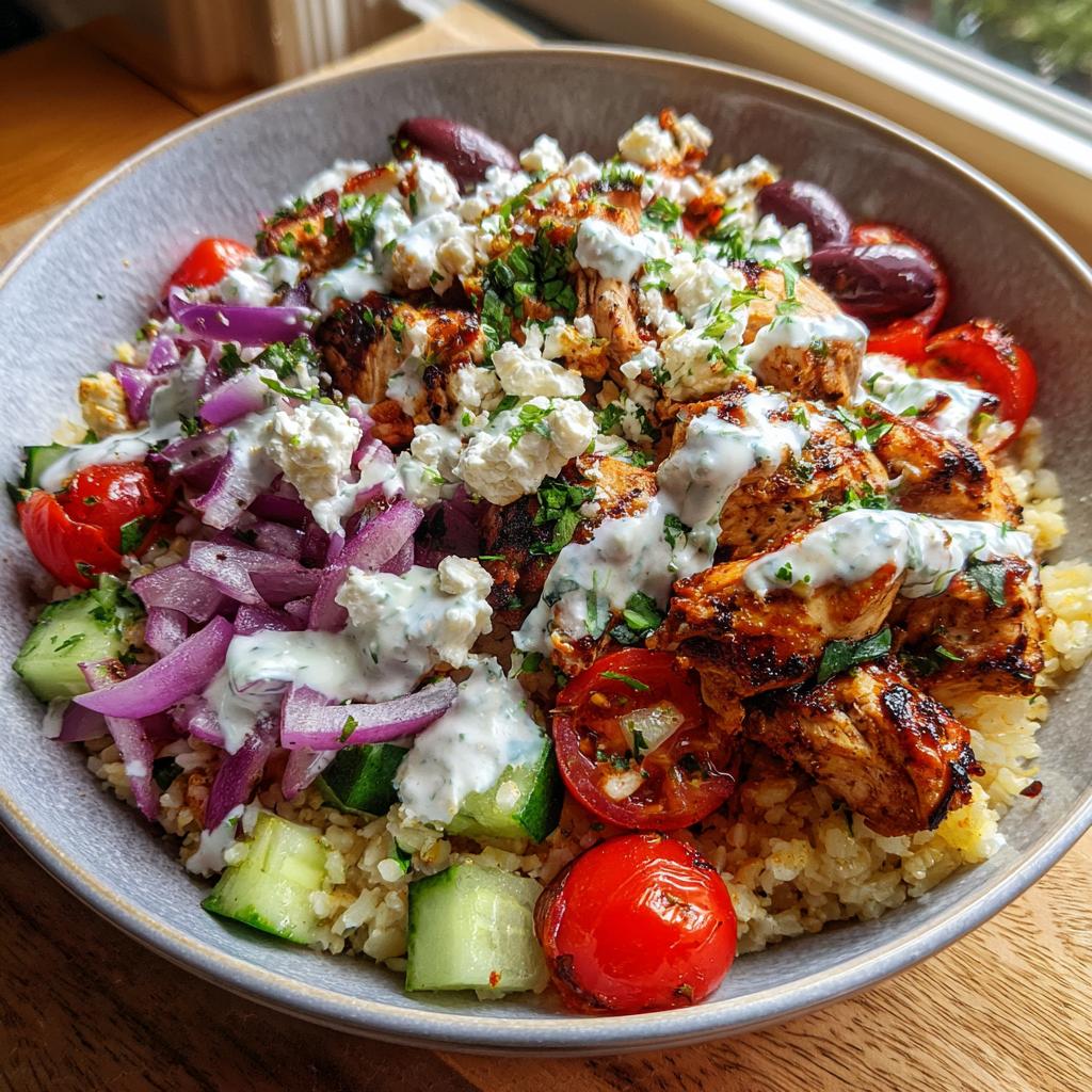 Greek Chicken Gyro Bowls - detail 1