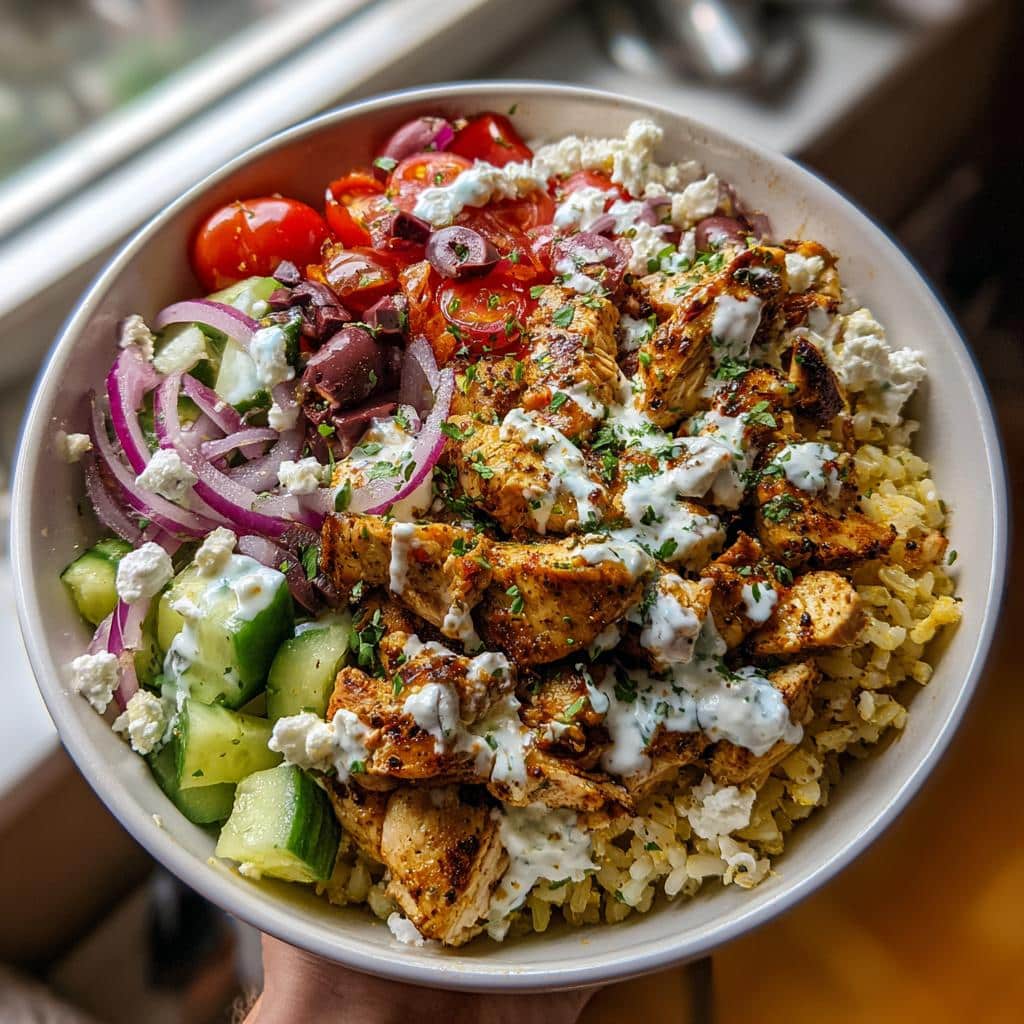 Greek Chicken Gyro Bowls - detail 2