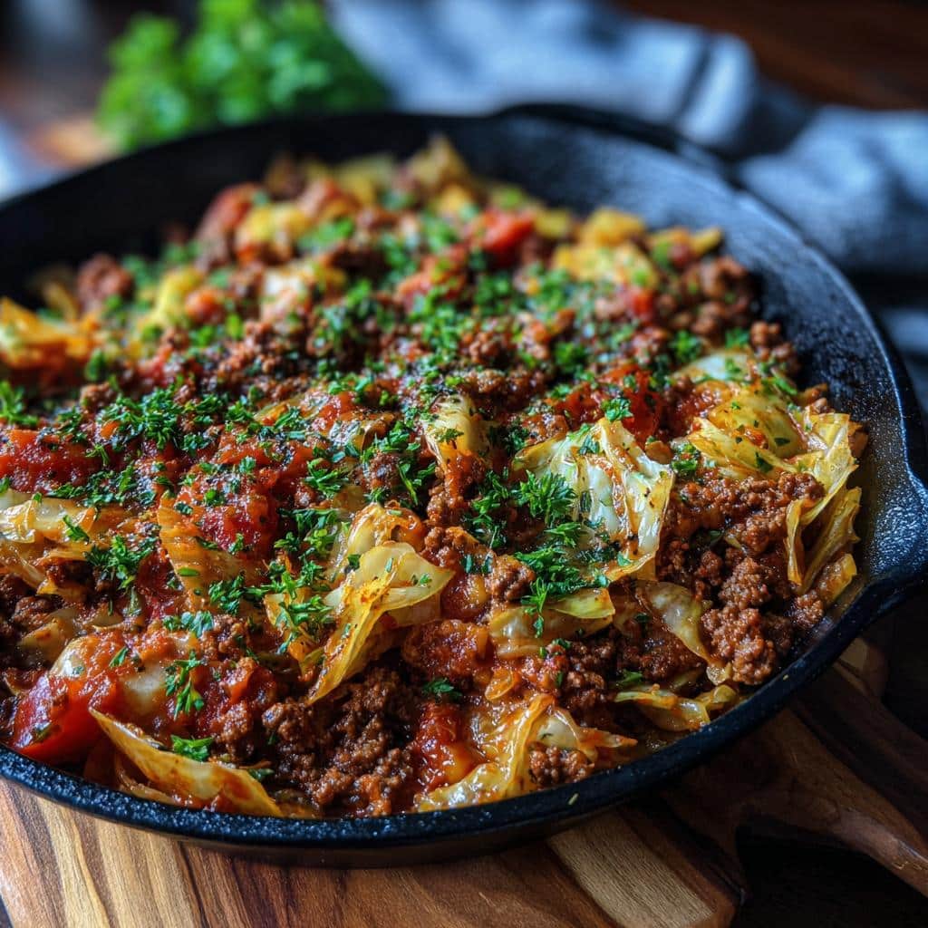 Ground Beef and Cabbage Skillet - detail 1