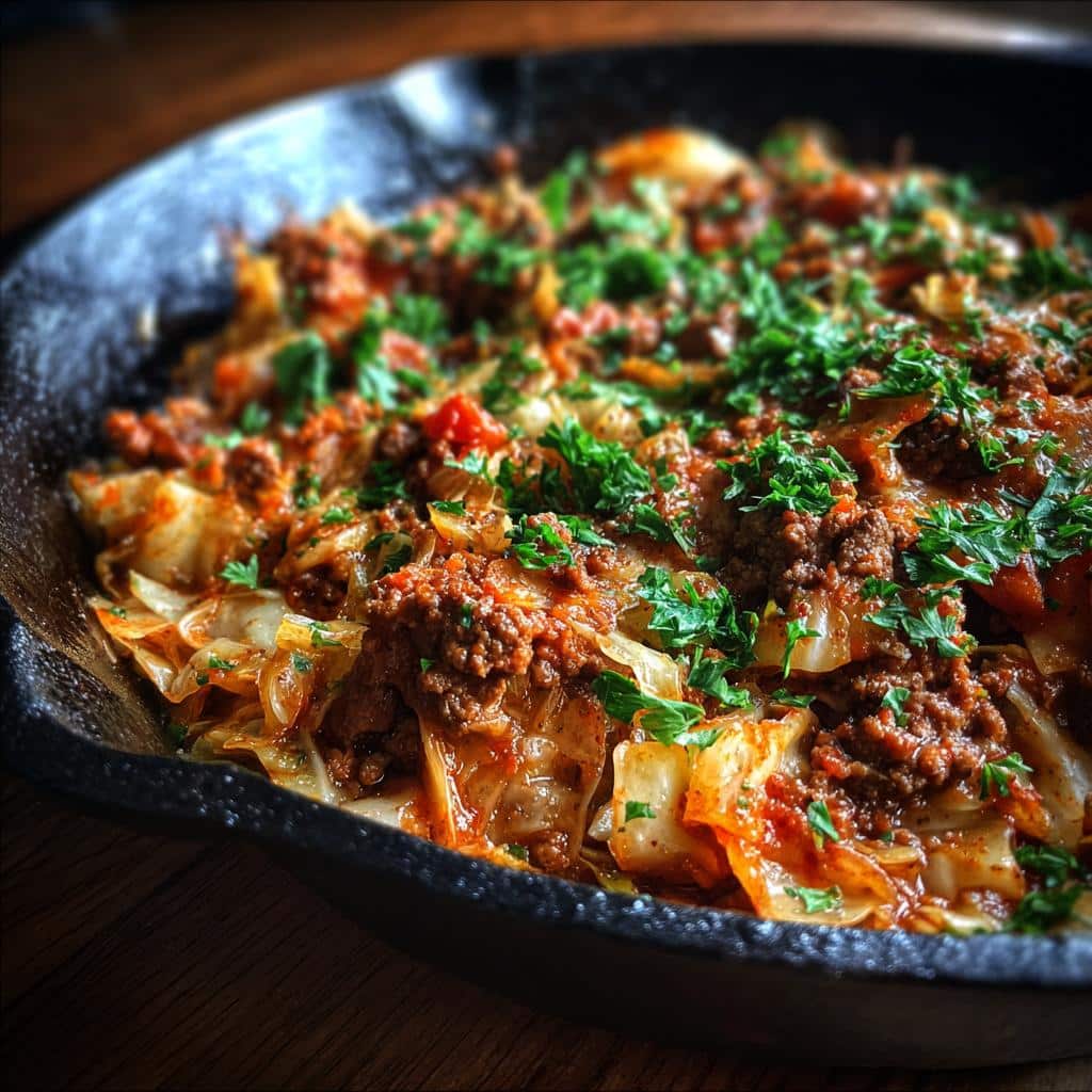 Ground Beef and Cabbage Skillet - detail 3