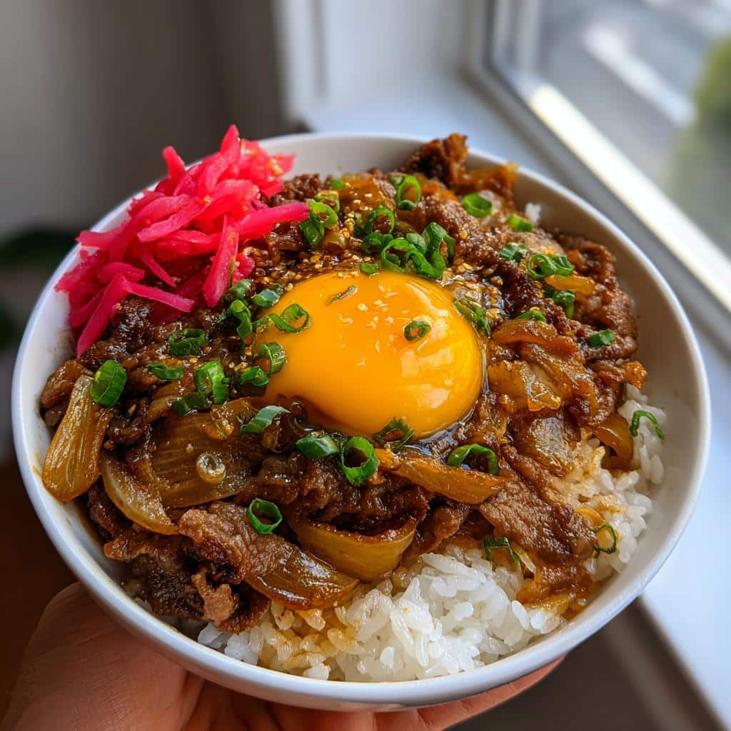 Gyudon (Japanese Beef Bowl) - detail 3