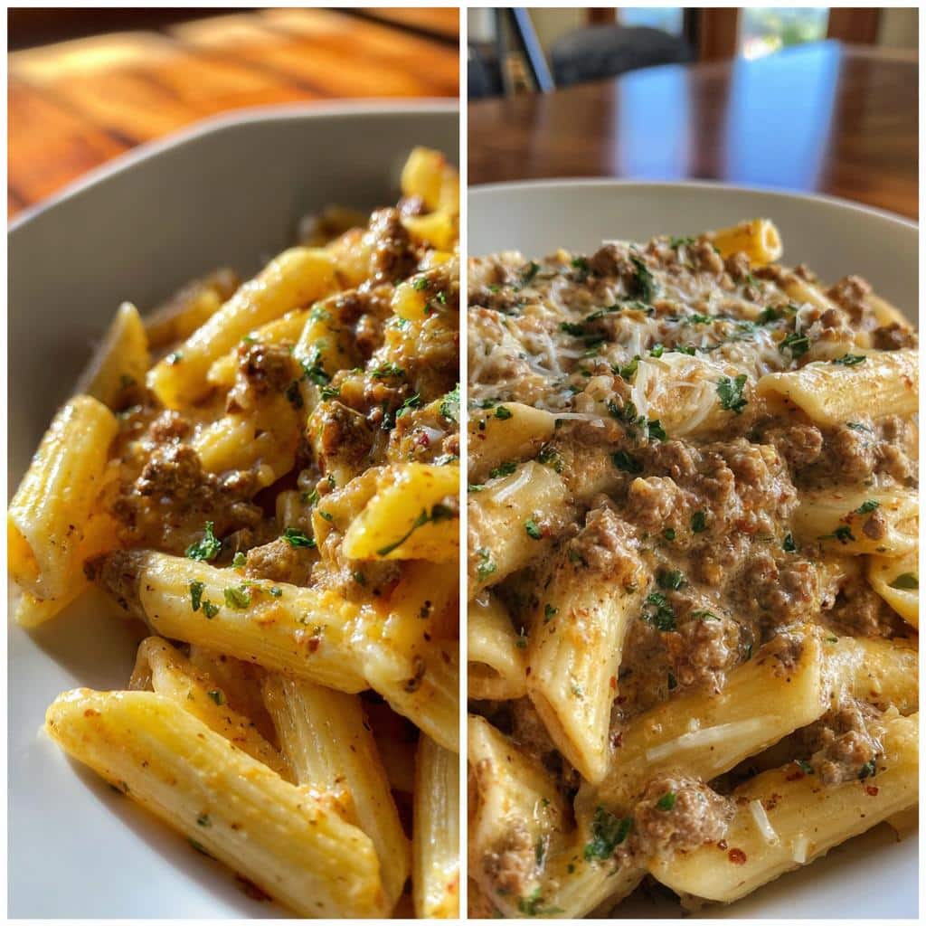 High Protein Creamy Beef Pasta - detail 2