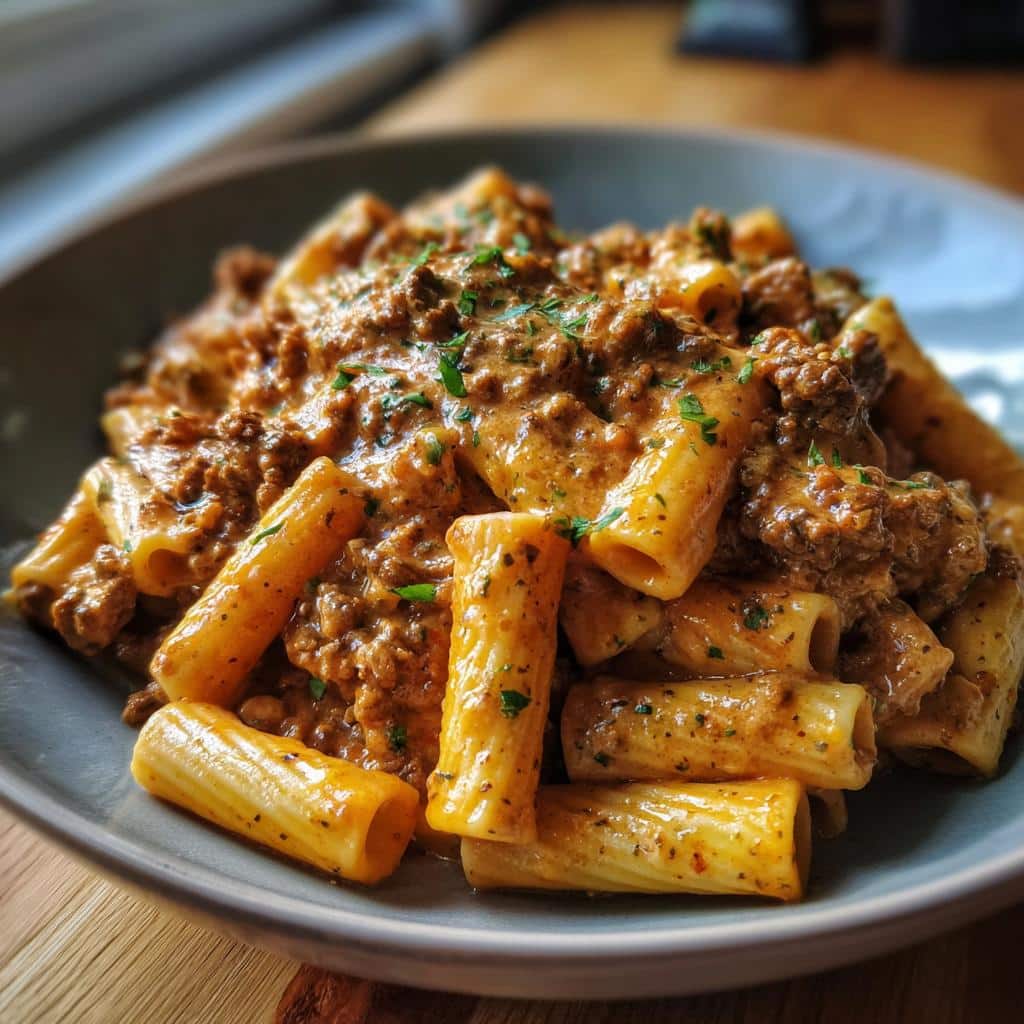 High Protein Creamy Beef Pasta - detail 3