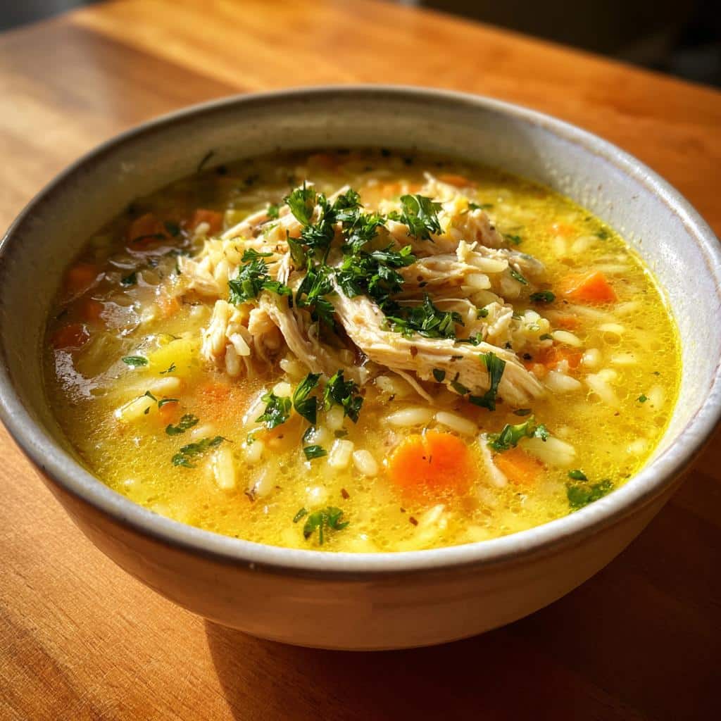 Lemon Chicken Orzo Soup - detail 1