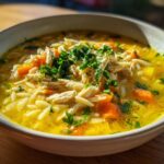 Lemon Chicken Orzo Soup