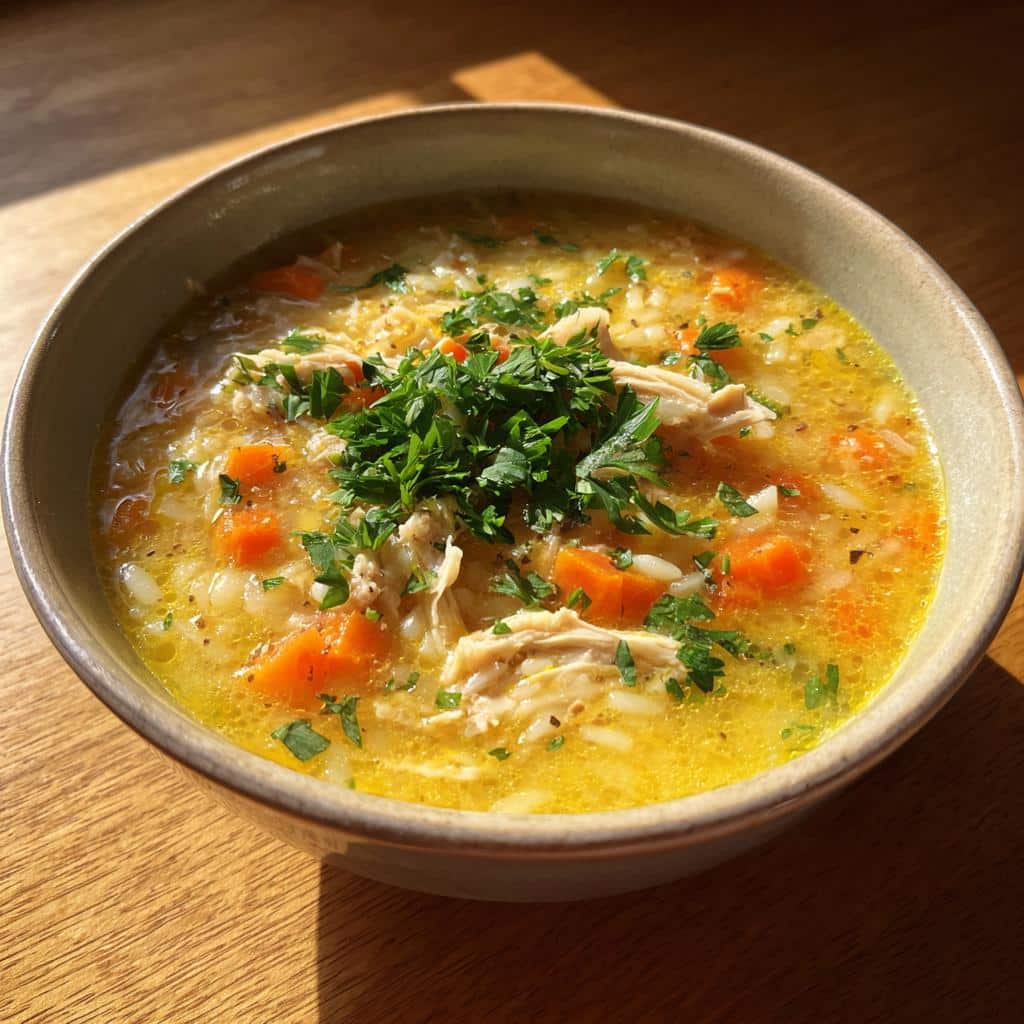 Lemon Chicken Orzo Soup - detail 2