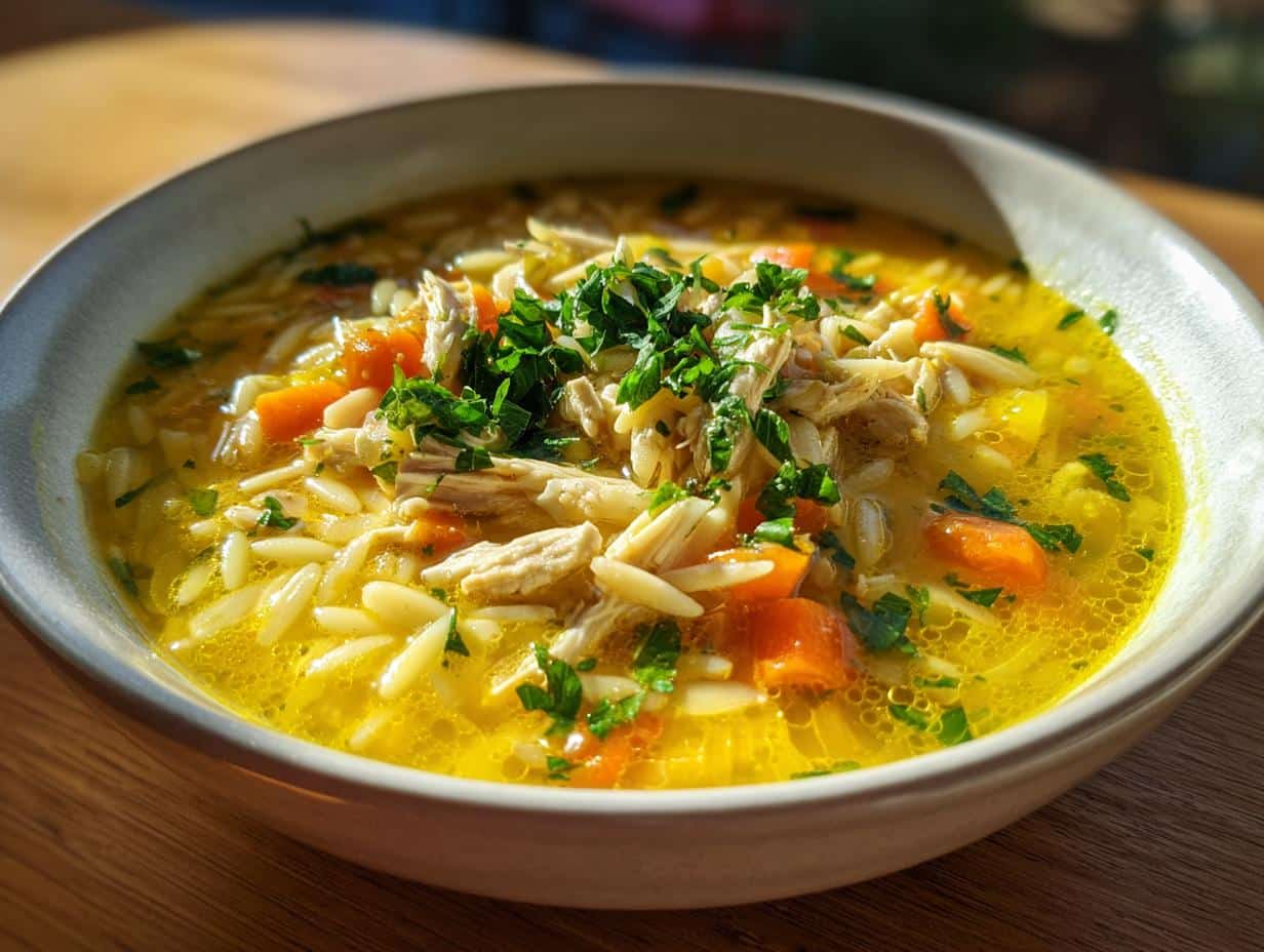 Lemon Chicken Orzo Soup: 1 Pot Wonder