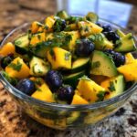Mango Cucumber Salad with Blueberries and Avocado