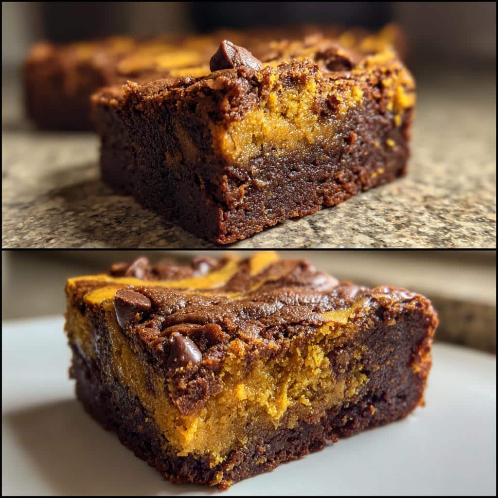 Amazing Pumpkin Brownies: 1 Simple Recipe 7 Pumpkin Brownies - detail 3
