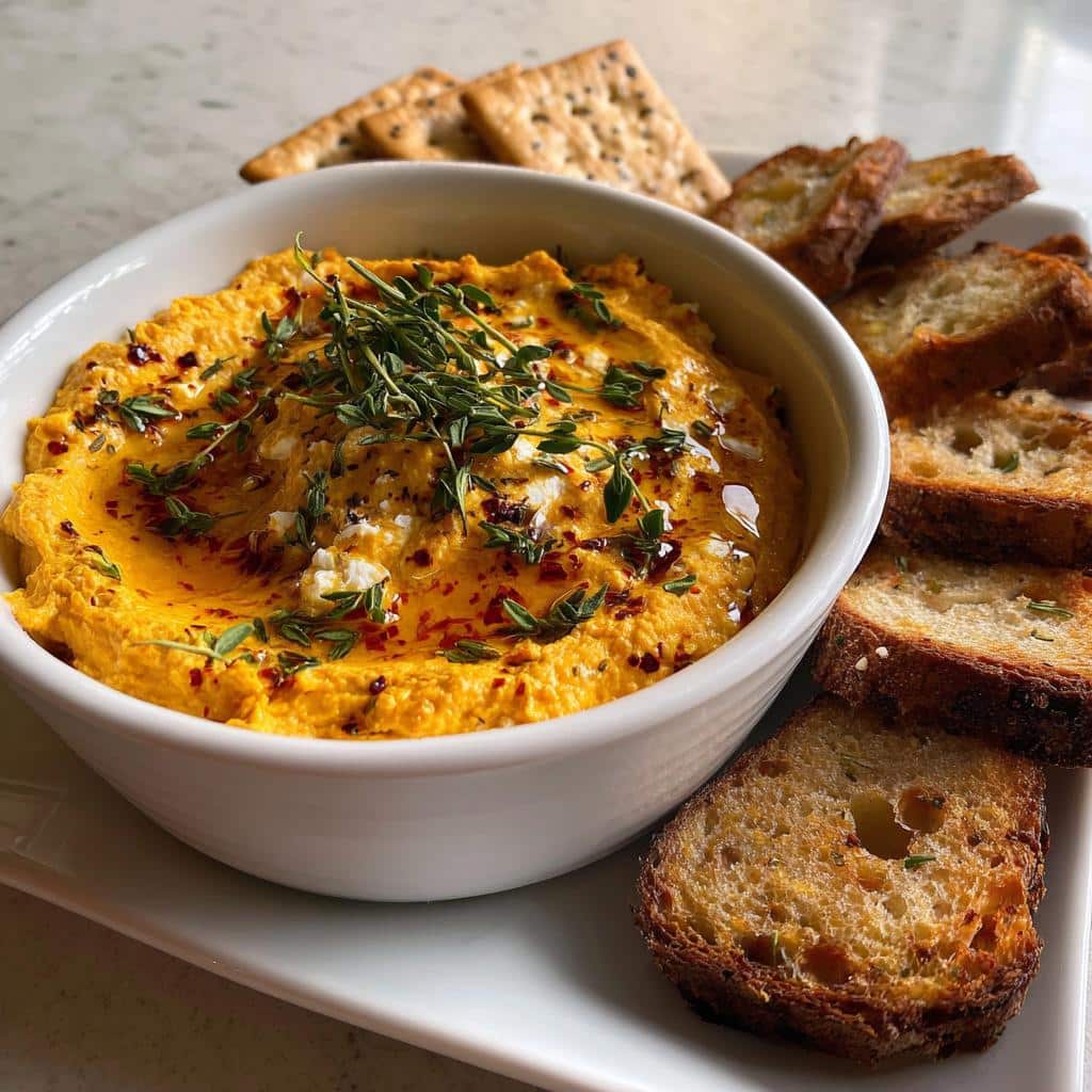 Pumpkin Whipped Feta Dip - detail 3