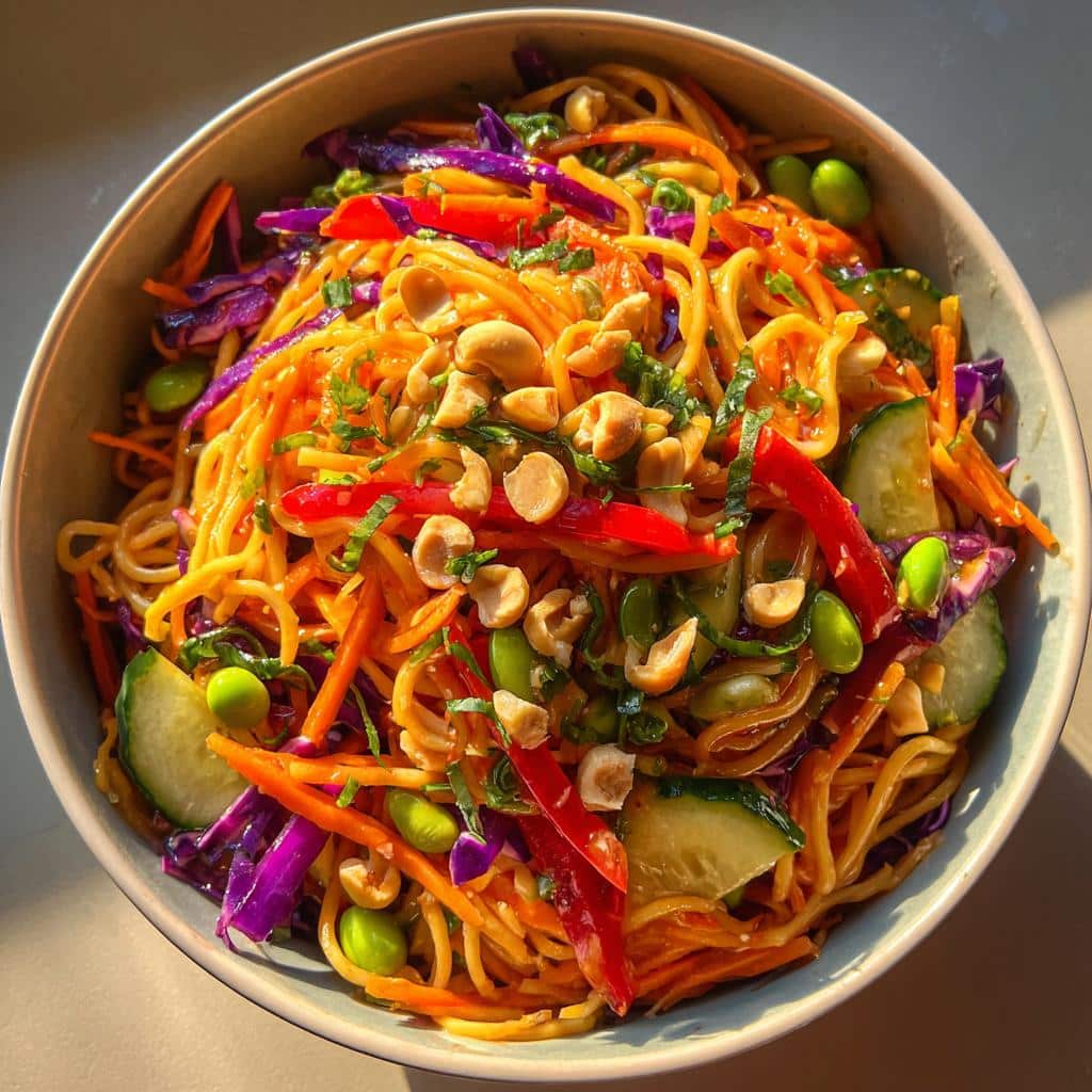 Rainbow Noodles with Tangy Asian Dressing - detail 1