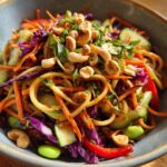 Rainbow Noodles with Tangy Asian Dressing