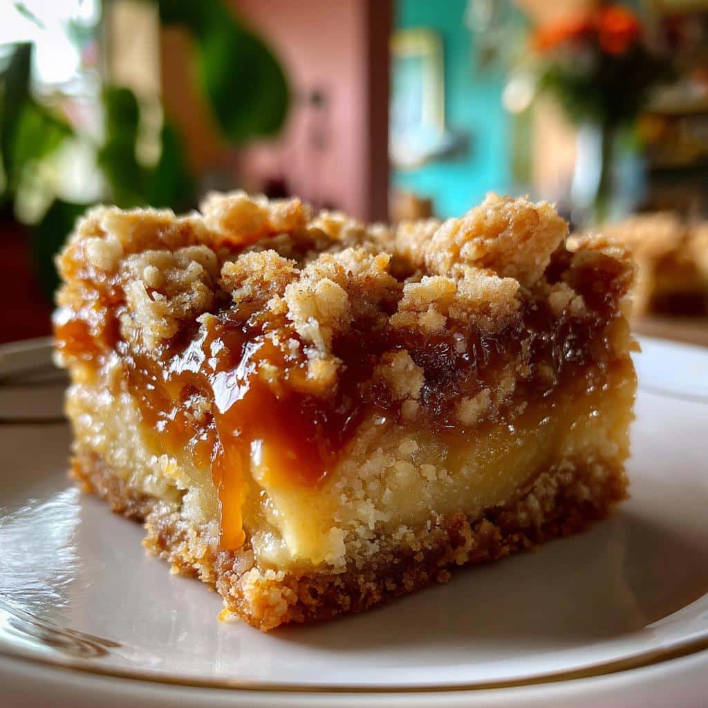 Salted Caramel Apple Crumble Bars - detail 1