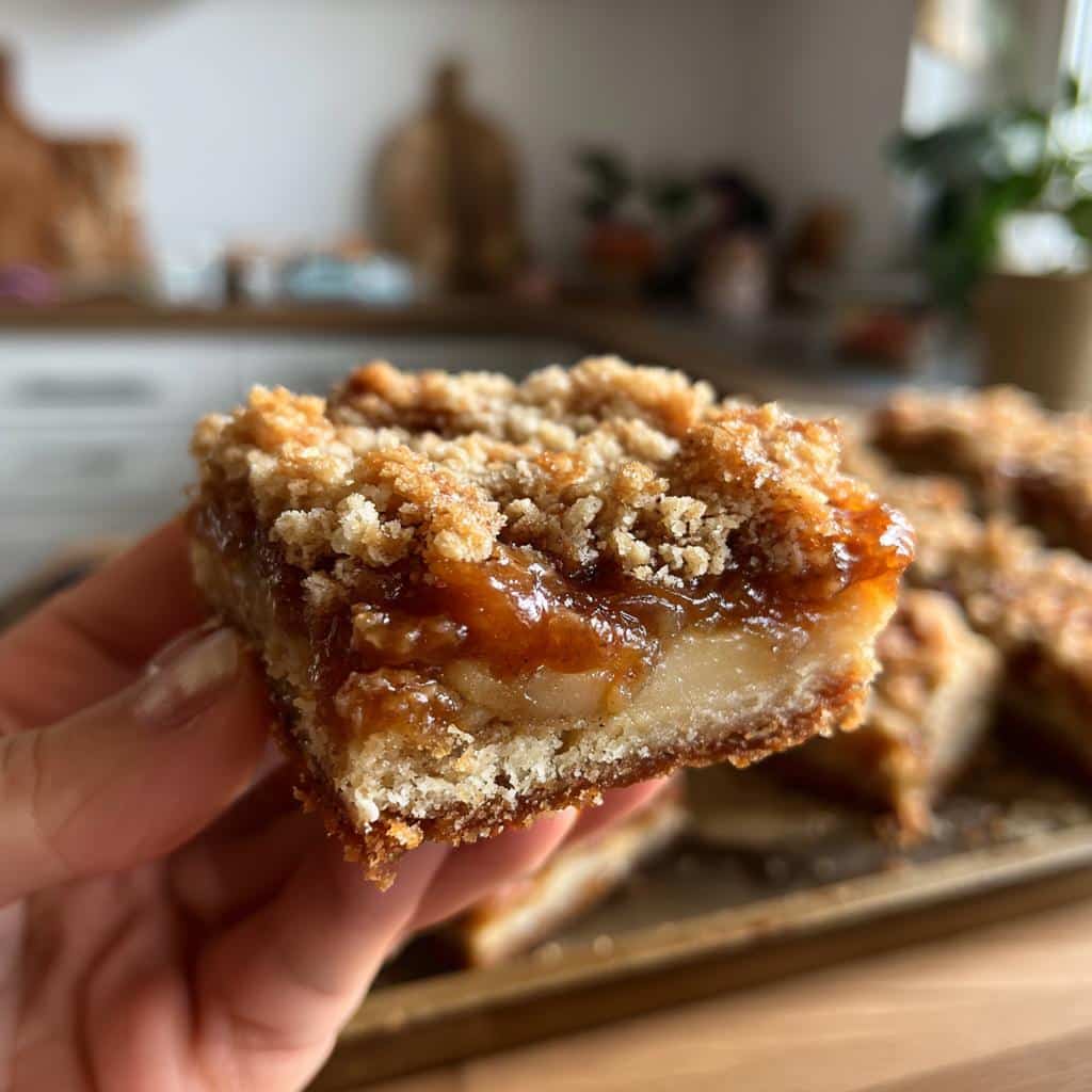 Salted Caramel Apple Crumble Bars - detail 2