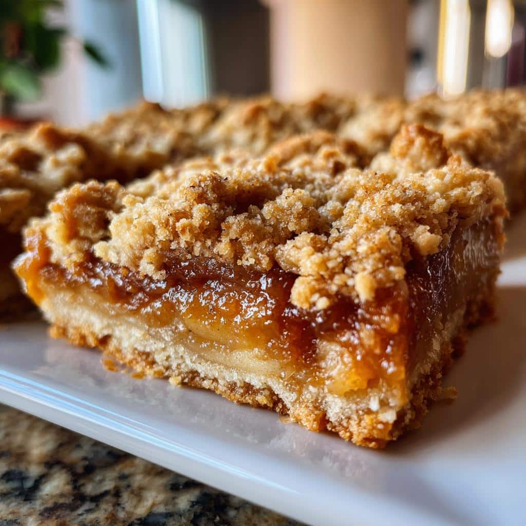 Salted Caramel Apple Crumble Bars - detail 3