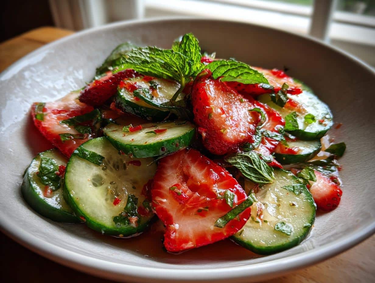 This Cucumber Strawberry Salad - detail 2