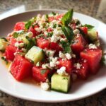 Watermelon Cucumber Feta Salad
